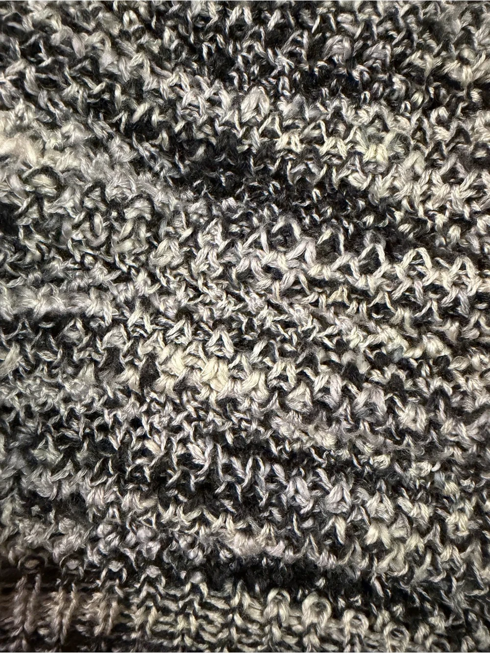 Maurices Black & Cream Knit Infinity Scarf